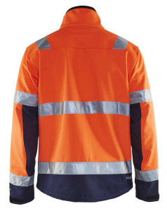 Highvis softshelltakki Huomio oranssi/Mariininsininen, Blåkläder 3