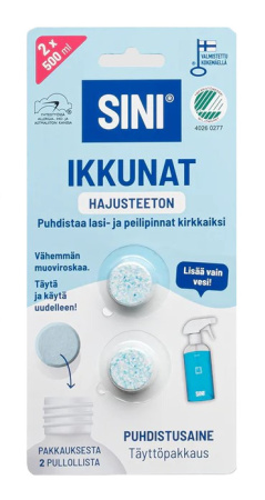 Hajusteeton ikkunat täyttöpakkaus 2 kpl