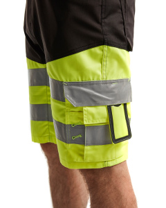 Highvis stretch shortsit Musta/Huomio keltainen, Blåkläder 6