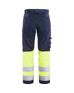Multinorm housut stretch luontainen palosuojaus Mariininsininen/Huomio keltainen, Blåkläder 2
