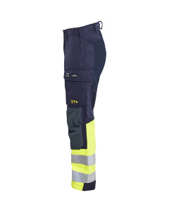 Multinorm housut stretch luontainen palosuojaus Mariininsininen/Huomio keltainen, Blåkläder 4