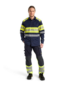 Multinorm paita Mariininsininen/Huomio keltainen, Blåkläder 5