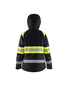 Naisten Highvis talvitakki Musta/Huomio keltainen, Blåkläder 4