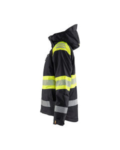 Naisten Highvis talvitakki Musta/Huomio keltainen, Blåkläder 5