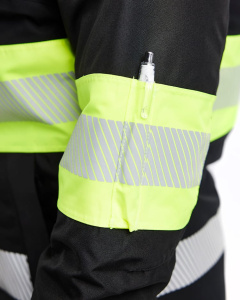 Naisten Highvis talvitakki Musta/Huomio keltainen, Blåkläder 7