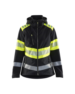 Naisten Highvis Softshelltakki Mariininsininen/Huomio keltainen, Blåkläder 2