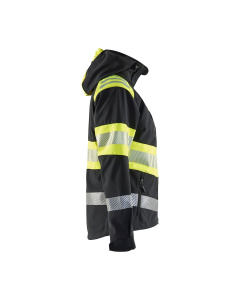 Naisten Highvis Softshelltakki Mariininsininen/Huomio keltainen, Blåkläder 4