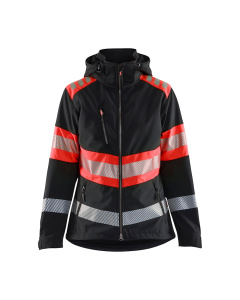 Naisten Highvis Softshelltakki Mariininsininen/Huomio keltainen, Blåkläder 8