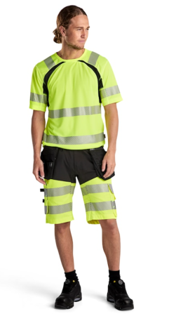 Highvis riipputaskushortsit 4-way stretch huomio, Blåkläder