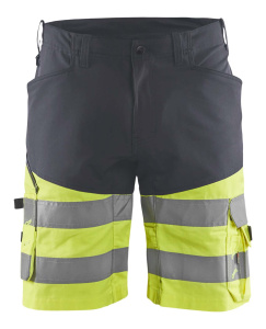 Highvis shortsit stretch Harmaa/Huomio keltainen, Blåkläder 6