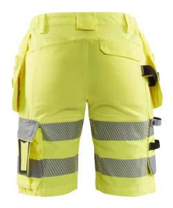 Naisten Highvis shortsit Stretch Huomio keltainen, Blåkläder 2