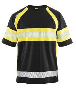 Highvis t-paita Musta/Huomio keltainen, Blåkläder 2