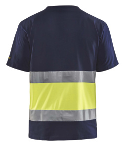 Highvis t-paita Mariininsininen/Huomio keltainen, Blåkläder 3