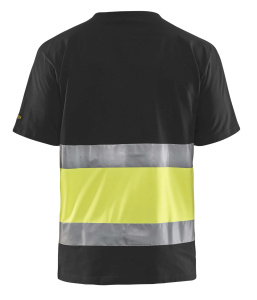 Highvis t-paita Musta/Huomio keltainen, Blåkläder 3