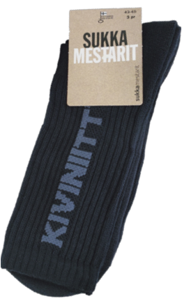 Kiviniitty sukkapaketti, 3 paria/pkt, musta/harmaa