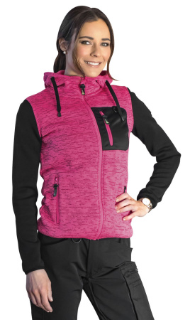 FLEECE NEULETAKKI ISABEL NAISTEN PINKKI/MUSTA, Patron