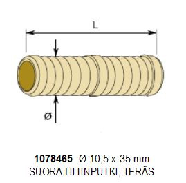 LETKULIITINPUTKI Ø 10 MM, TERÄS