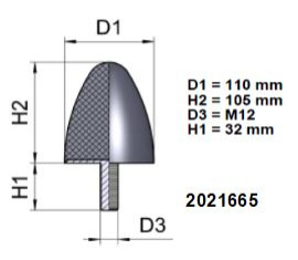 KARTIOPUSKIN 665, Ø 110 / 105 X M12/1