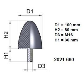 KARTIOPUSKINKUMI 660 100/80 X M16                           "TIS