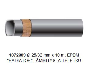 LÄMMITYSLAITELETKU "RADIATOR" Ø 25 MM, hinta/metri