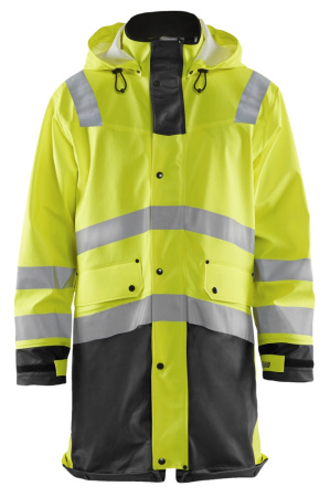Highvis sadetakki, TASO 3 Huomio keltainen/Musta, Blåkläder
