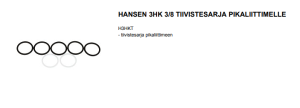 HANSEN 3HK 3/8 TIIVISTESARJA PIKALIITTIMELLE 2
