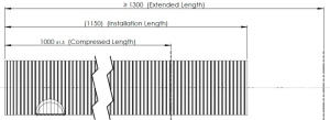 DINEX HAITARIPAKOPUTKI GALV. Ø111,0MM  L=1000MM 2