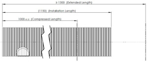 DINEX HAITARIPAKOPUTKI GALV. Ø121,5MM  L=1000MM 2