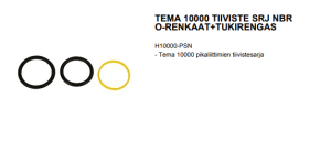 TEMA 10000 TIIVISTE SRJ NBR O-RENKAAT+TUKIRENGAS 2
