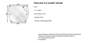 TAKALASI YLÄ VALMET 255-665 3