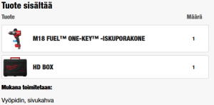 ISKUPORAKONE M18 ONEPD3-0X, Milwaukee 4