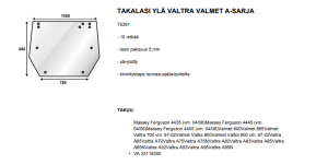 TAKALASI YLÄ VALTRA VALMET A-SARJA 2