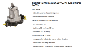 SÄÄDIN A17VO MÄNTÄPUMPPUIHIN 2
