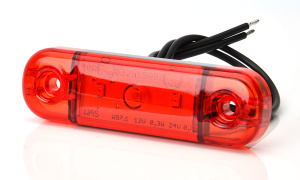 LED-ÄÄRIVALO 84X24X10 SLIM 3-LED PUNAINEN 9-36V IP68 P10 2