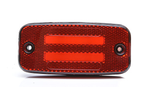 LED-ÄÄRIVALO 114X54X22MM PUNAINEN 2-VIIVAA 12-24V IP68, 5M, SIS 2