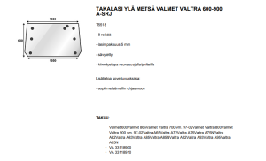 TAKALASI YLÄ METSÄ VALMET VALTRA 600-900 A-SRJ 3