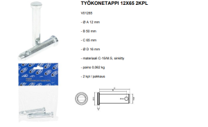 TYÖKONETAPPI 12X65 2KPL 4