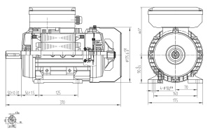 MOOTTORI 2,2KW 240V 24MM KOMPRESSOREIHIN 2