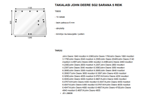 TAKALASI JOHN DEERE SG2 SARANA 5 REIK 2