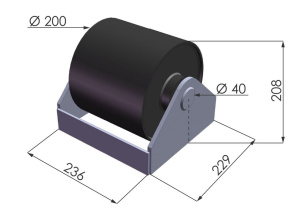 VAIHTOLAVAN RULLA Ø 200MM 2