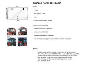 TAKALASI FIAT 80-90-94 SARJA 3
