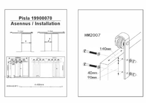 LIUKUOVEN HELASARJA 2000MM TERÄS/MUSTA 3