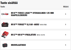 KAAPELILEIKKURI M18 HCC125-801C, Milwaukee 4