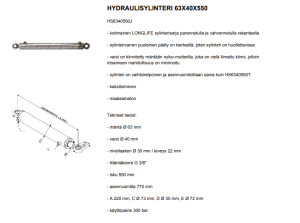 HYDRAULISYLINTERI 63X40X550 3