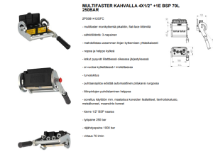 MULTIFASTER KAHVALLA 4X1/2" +1E BSP 70L 250BAR 5