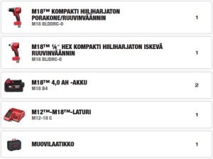 AKKUKONESARJA M18 BLCPP2B-402C, Milwaukee 2