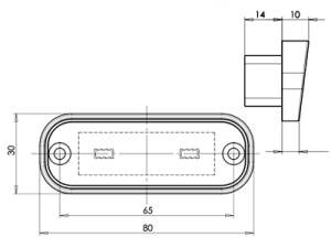 LED-REKISTERIVALO 12/24V 80X30MM 4
