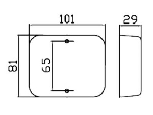 1606-27691 / LED-TAKASUMUVALO 12V 101X82MM 2