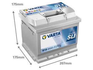 VARTA DYNAMIC SLI 44AH 440A 207X175X175MM -/+ 2