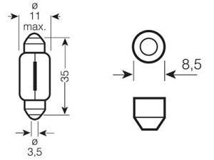 OSRAM ORIGINAL 24V C5W 3